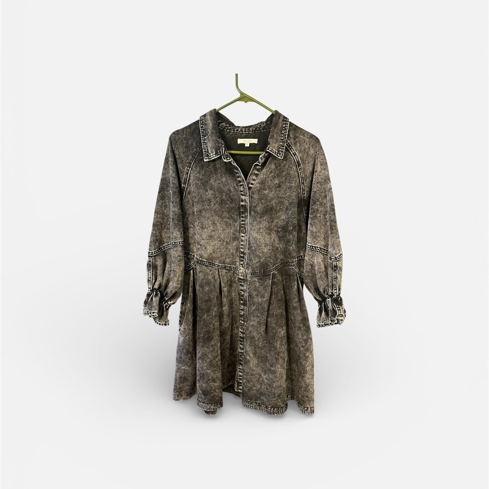 Women's Black Denim Mini Dress